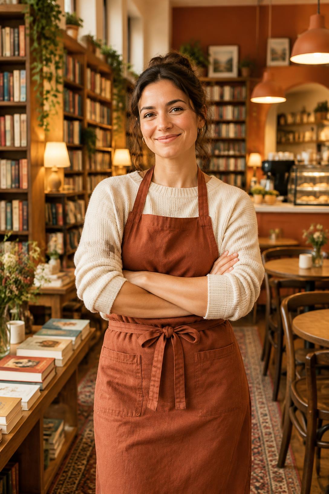 Independent business owner in her shop